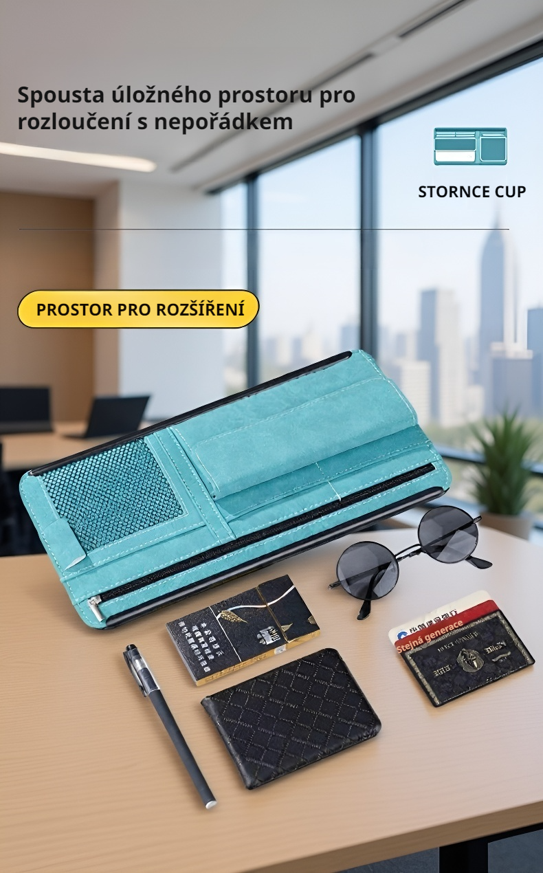 Detail držáku na sluneční brýle do auta