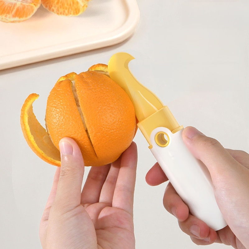 Use a peeler to peel oranges.