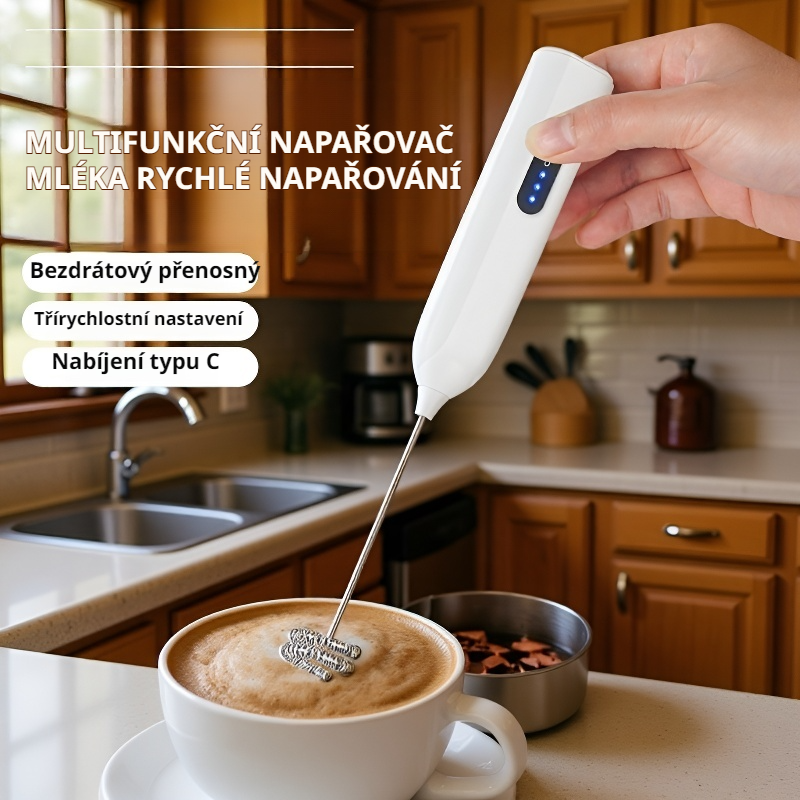 Bezdrátový elektrický mini šlehač na vejce