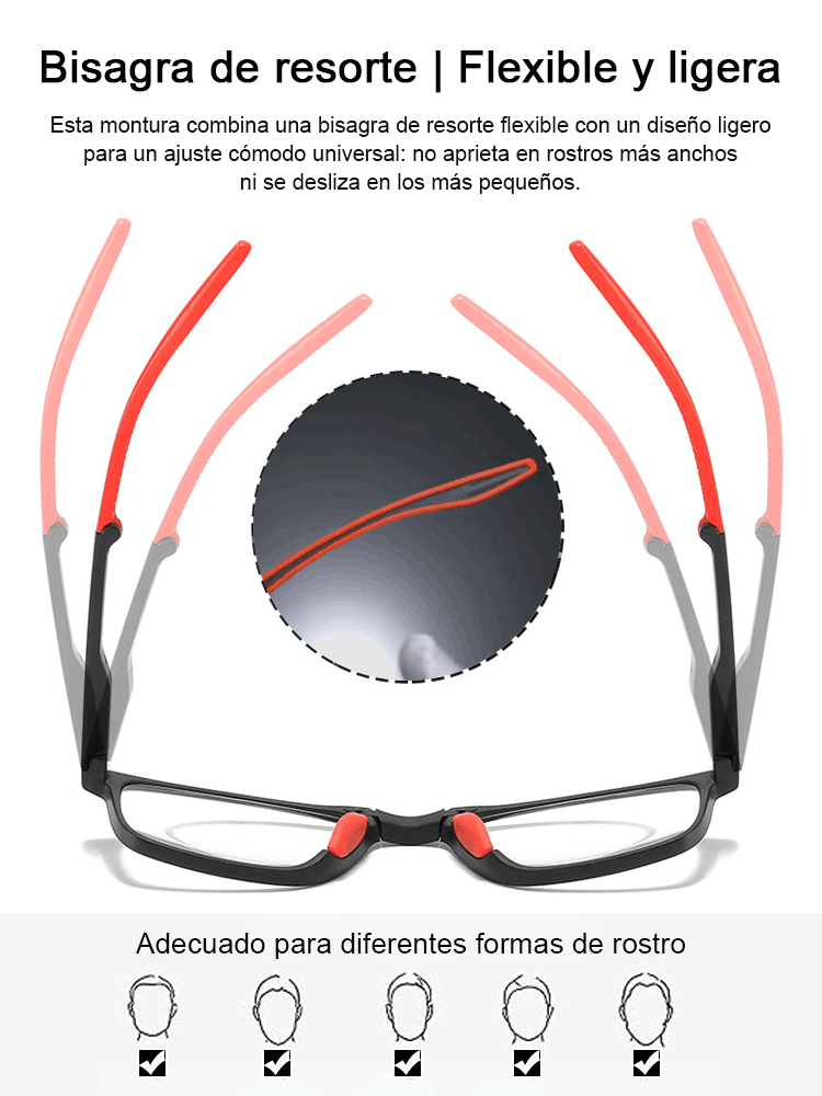 Gafas de lectura plegables ultraligeras con protección contra luz azul