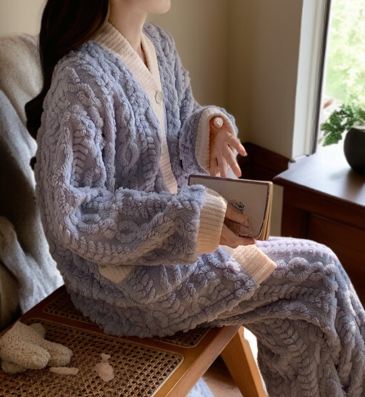 집에서 입는 여성용 따뜻한 파자마