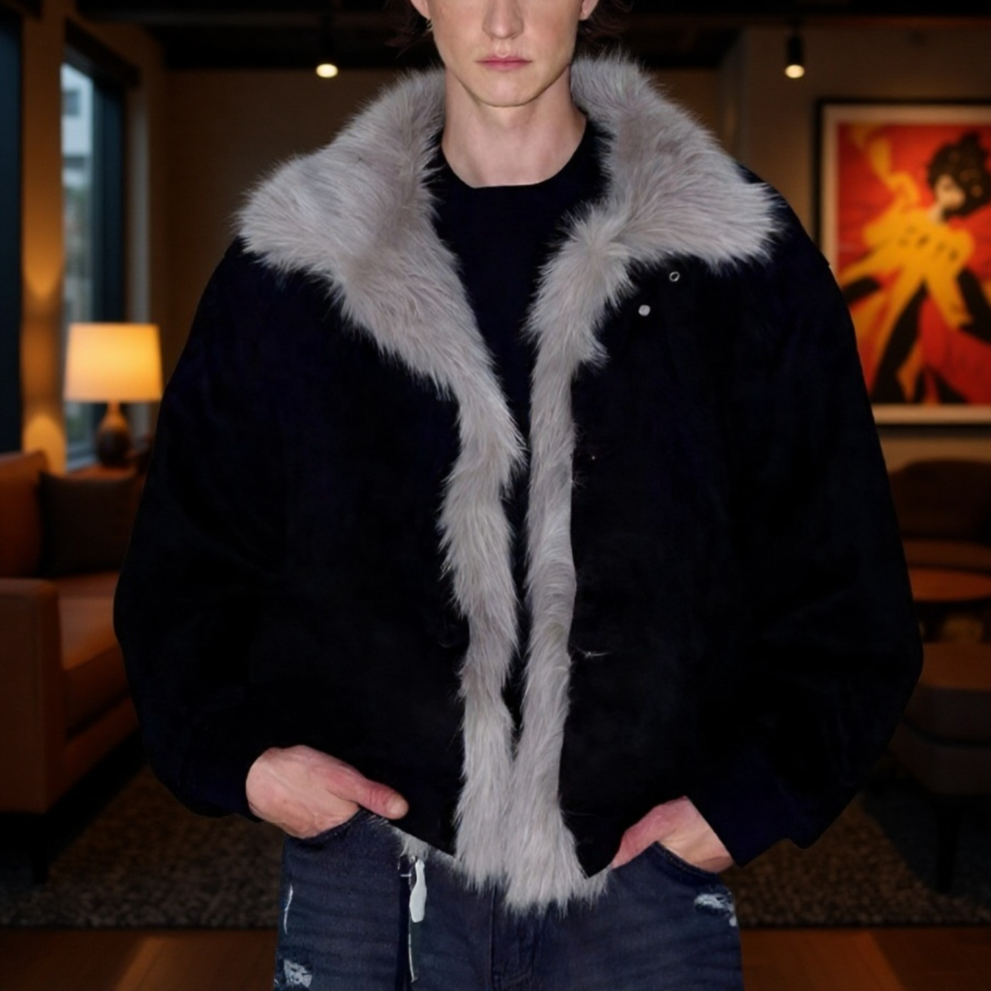 Retro hegyfaragású, vastagított pamut dzseki férfiaknak és nőknek, laza fazon