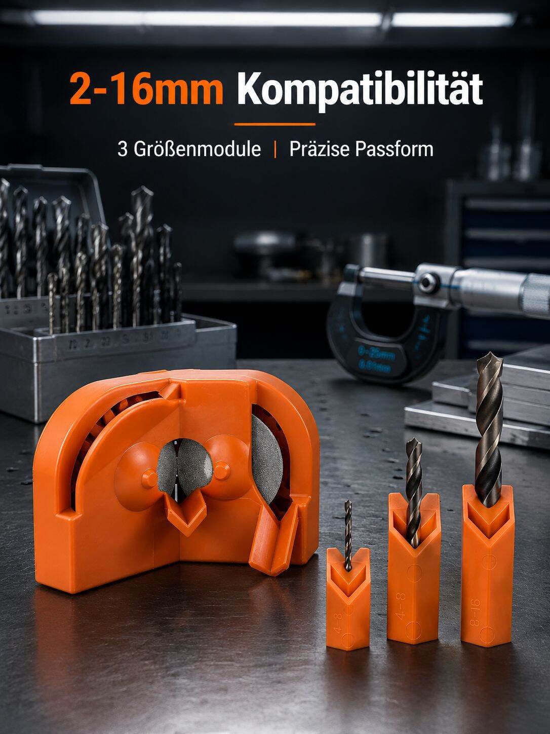Kompakte und robuste Bohrerschleifmaschine