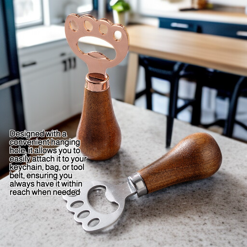 Lanyard Portable Driver Cover Opener Home Portable Hanging Hole Design Wooden