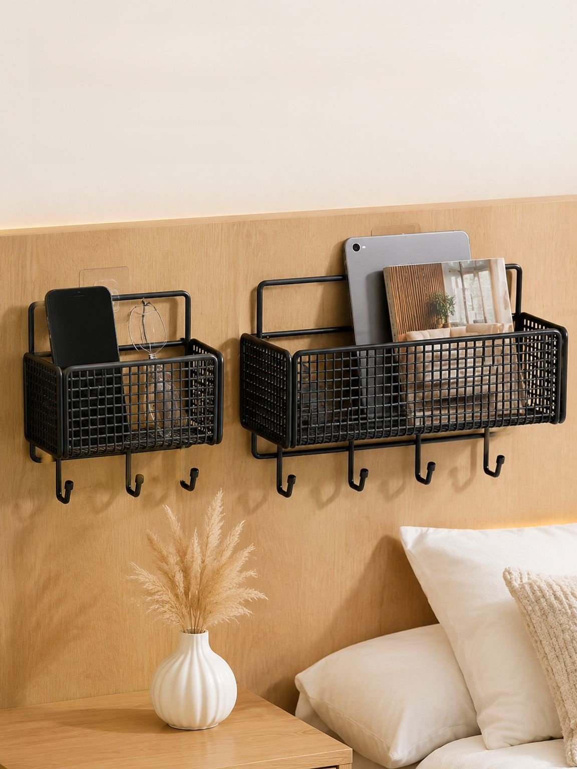 Organizador multifuncional para cabecera de cama