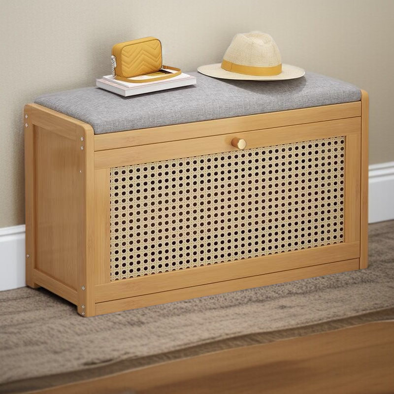 Shoe changing bench home door can sit shoe rack entrance door shoe cabinet bench integrated new Ital