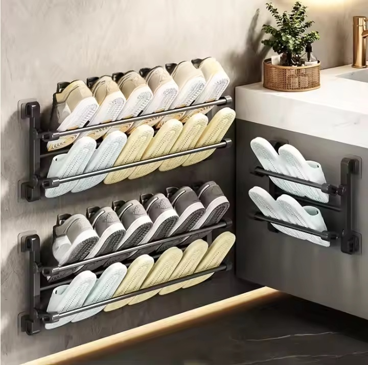 Foldable Wall-Mounted Shoe Rack