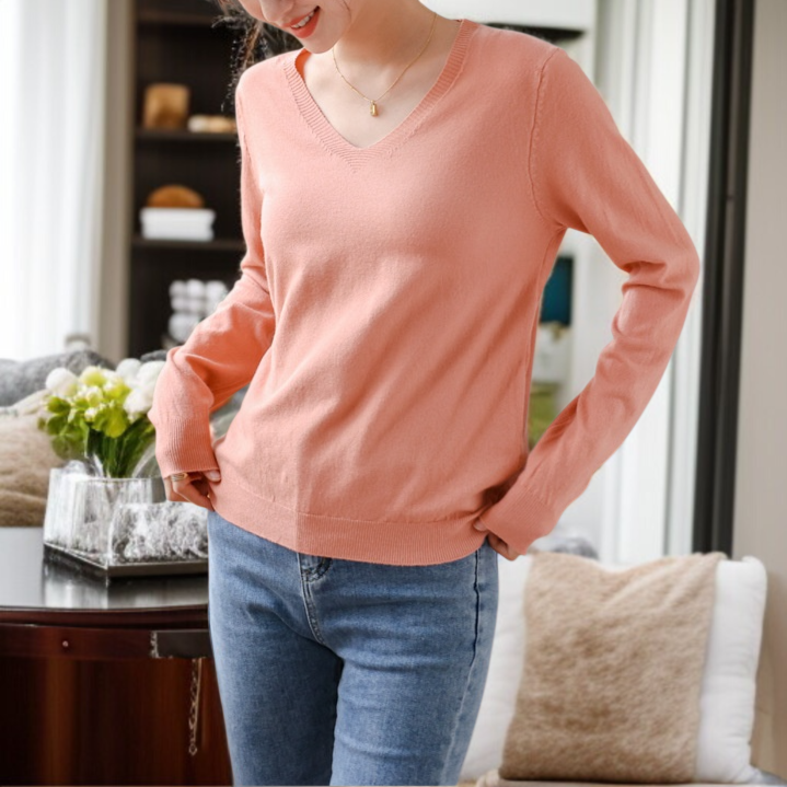 여성용 가을 긴팔 니트 상의 스타일