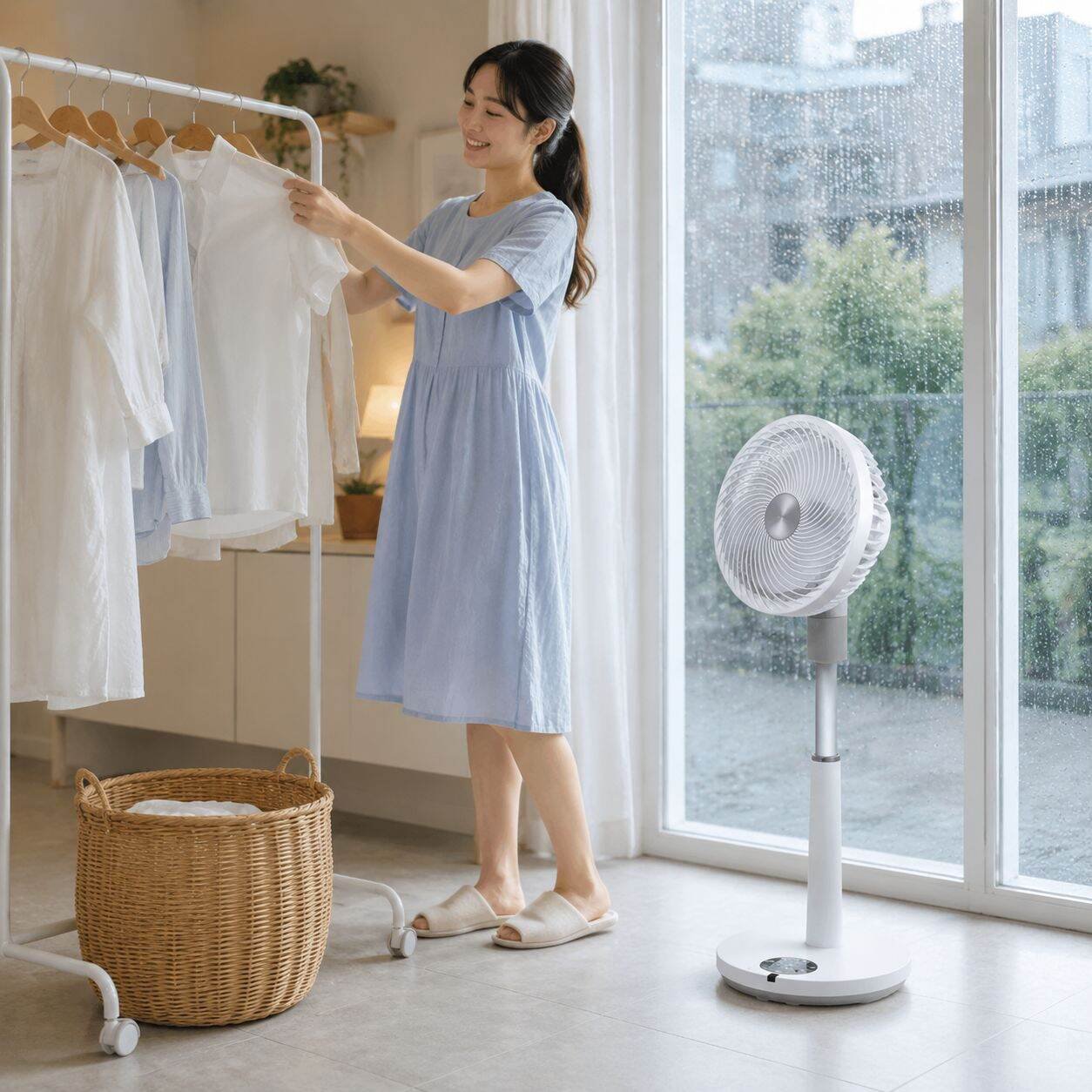 聲控站立式空氣循環電風扇