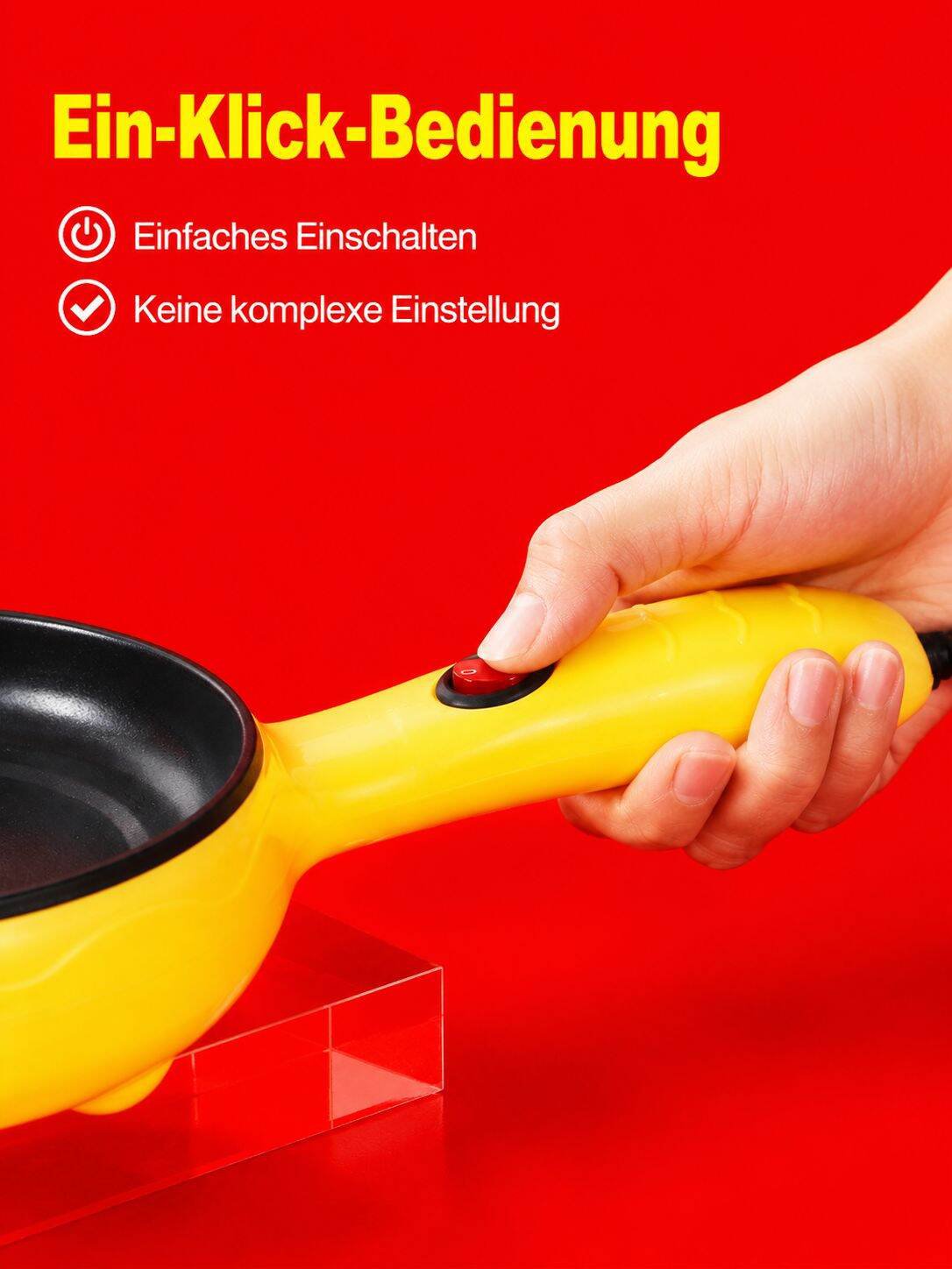 Mini-Eierkocher und Antihaft-Bratpfanne für den Hausgebrauch