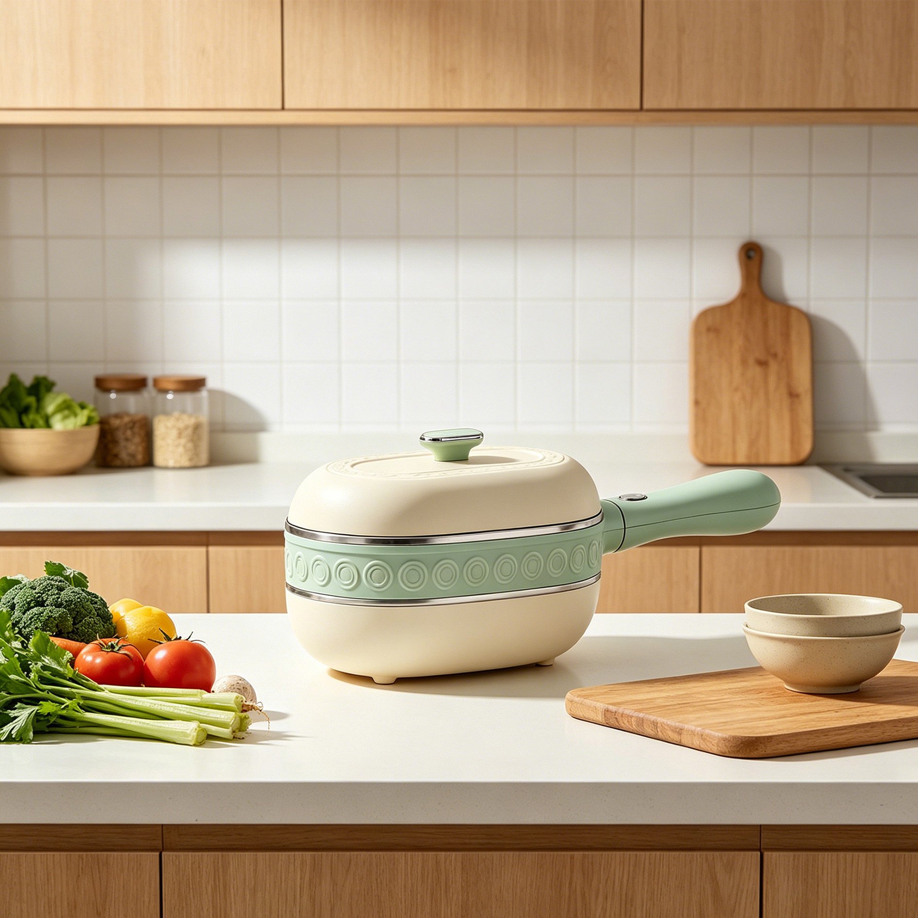 Easy-to-carry portable electric cooker