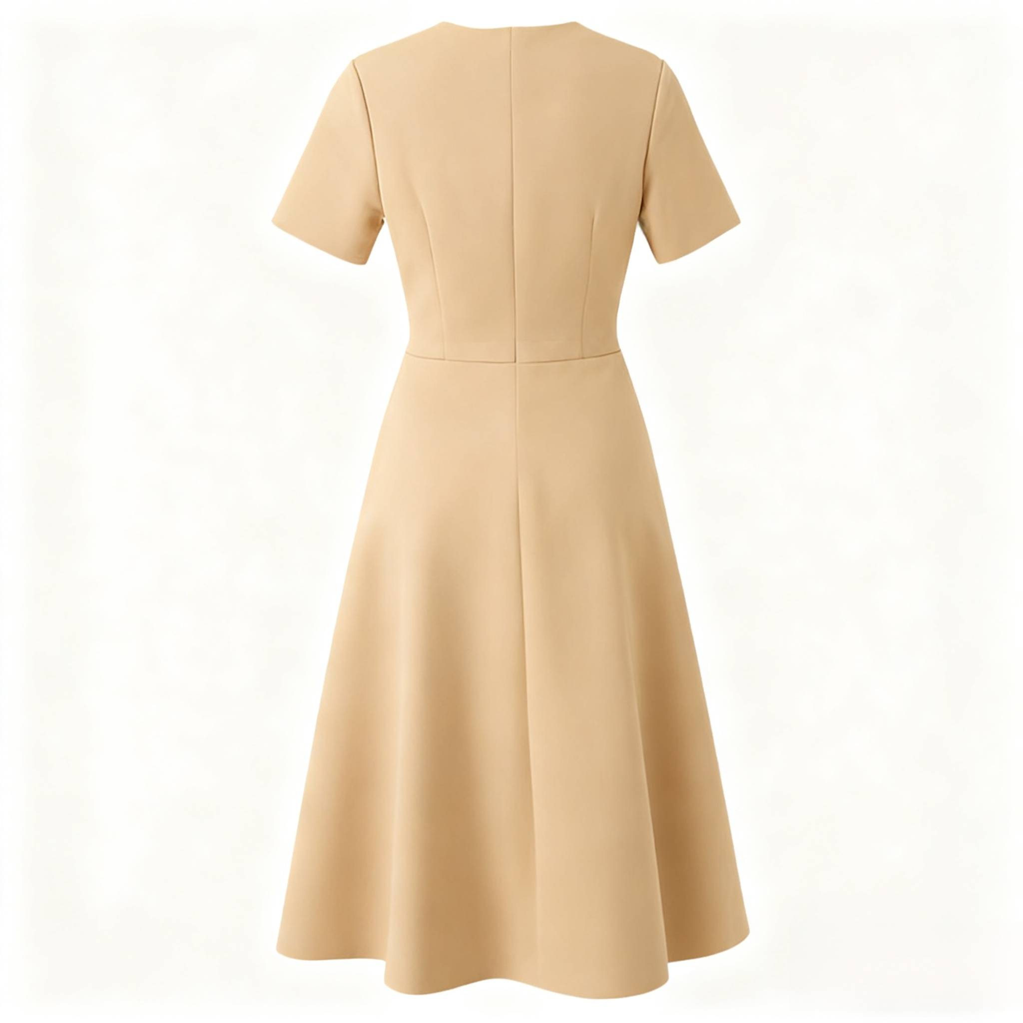 Elegantes beiges Damenkleid