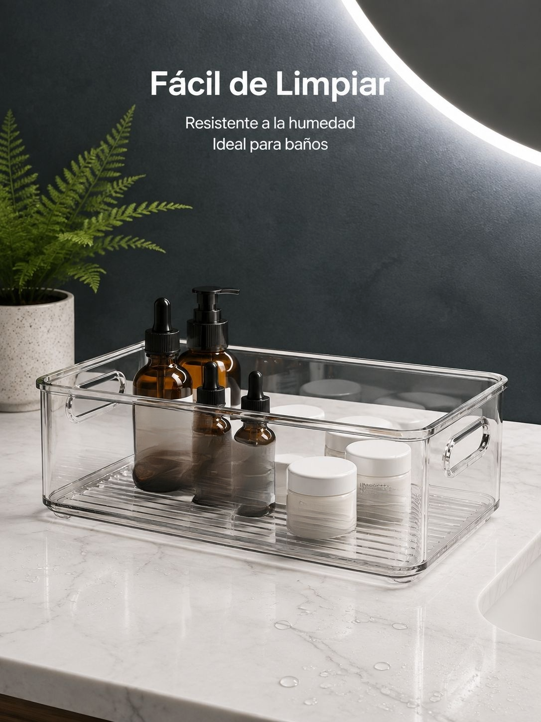 Caja organizadora mediana para guardar lapiceros, notas adhesivas y más.