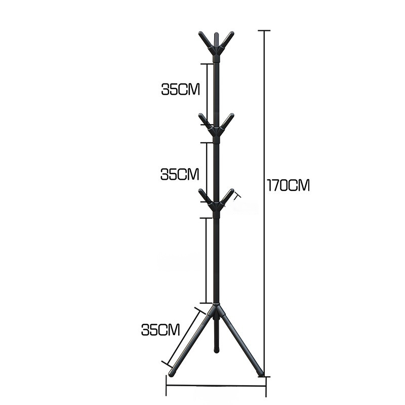 簡約單桿衣架帽子收納架