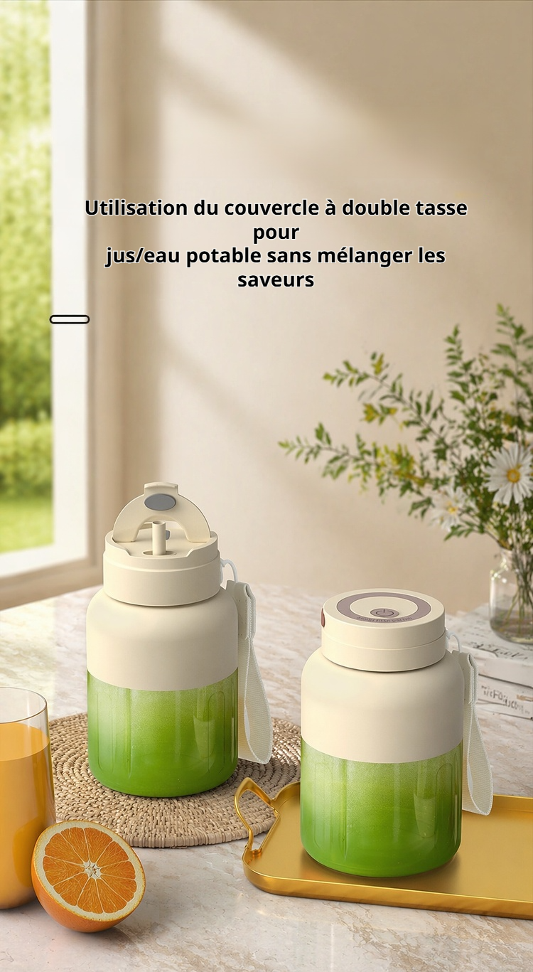 Utilisation facile de l'extracteur de jus sans fil à la maison