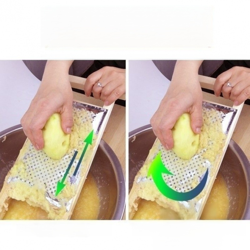 Stainless steel potato grinder