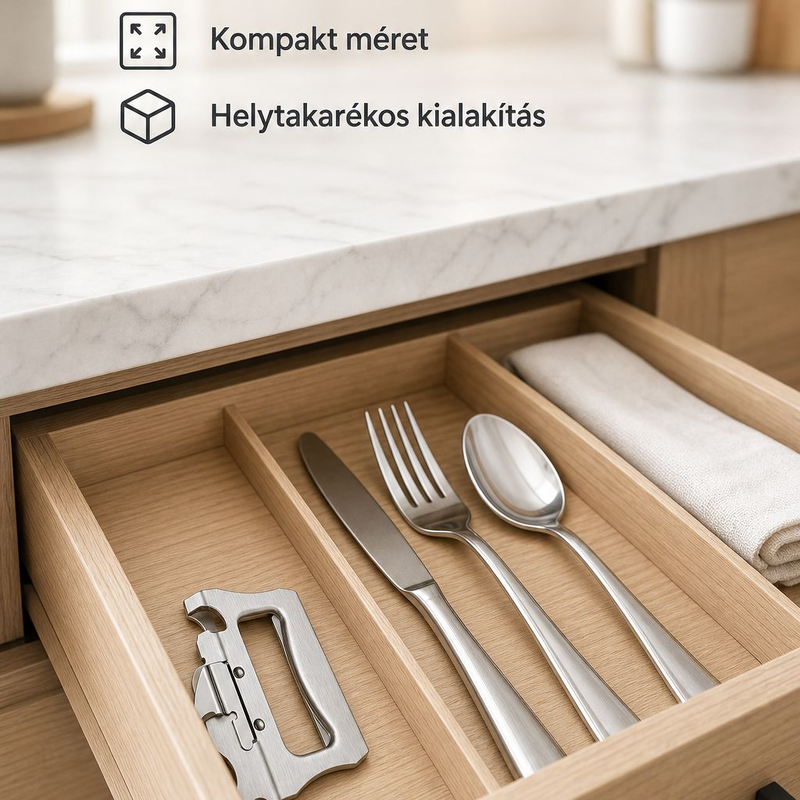 Sokoldalú rozsdamentes acél kupaknyitó különféle tejüvegekhez