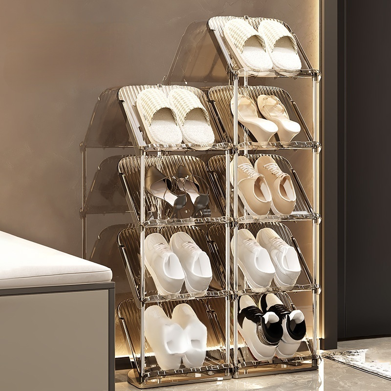 時尚苗條多層鞋架 玄關家用免安裝收納鞋櫃