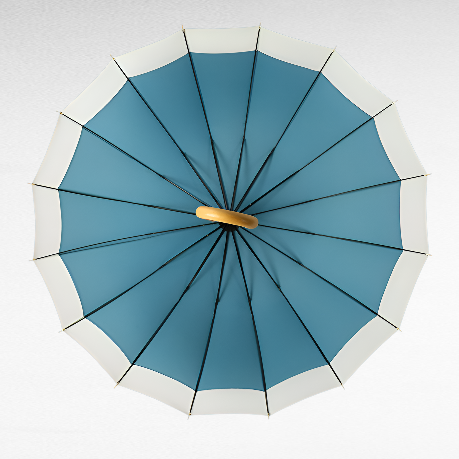 和風小柄プリントロゴ 長いハンドルのストレート傘 晴雨兼用