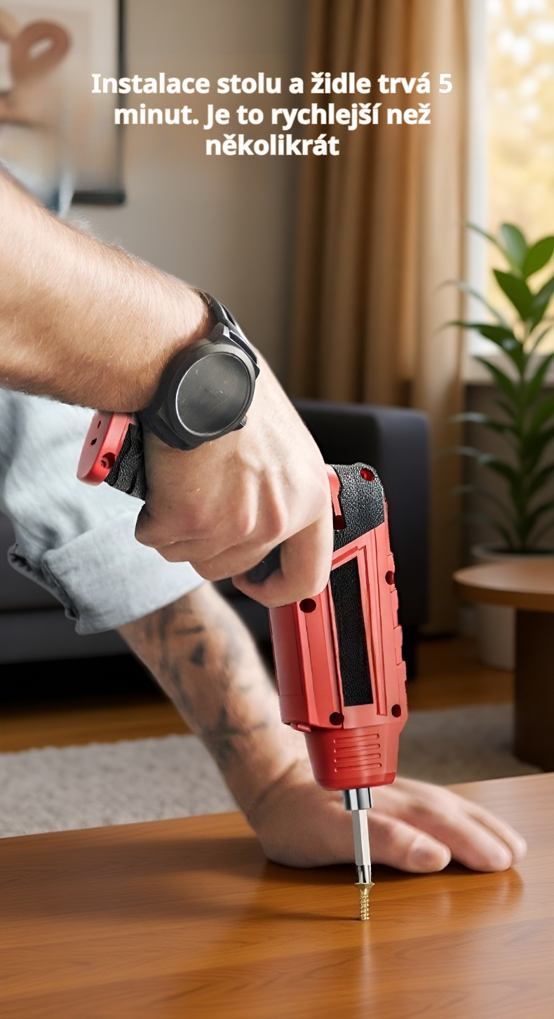 Elektrický šroubovák pro montáž nábytku