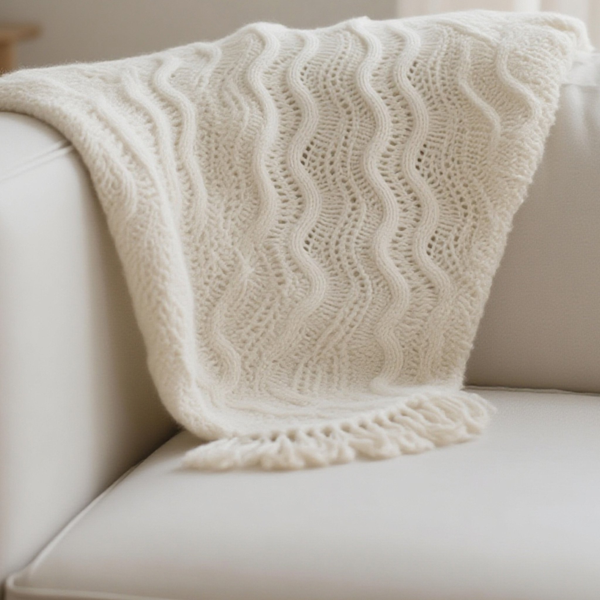  ผ้าห่มผ้าฝ้ายถักเนื้อนุ่มสบาย