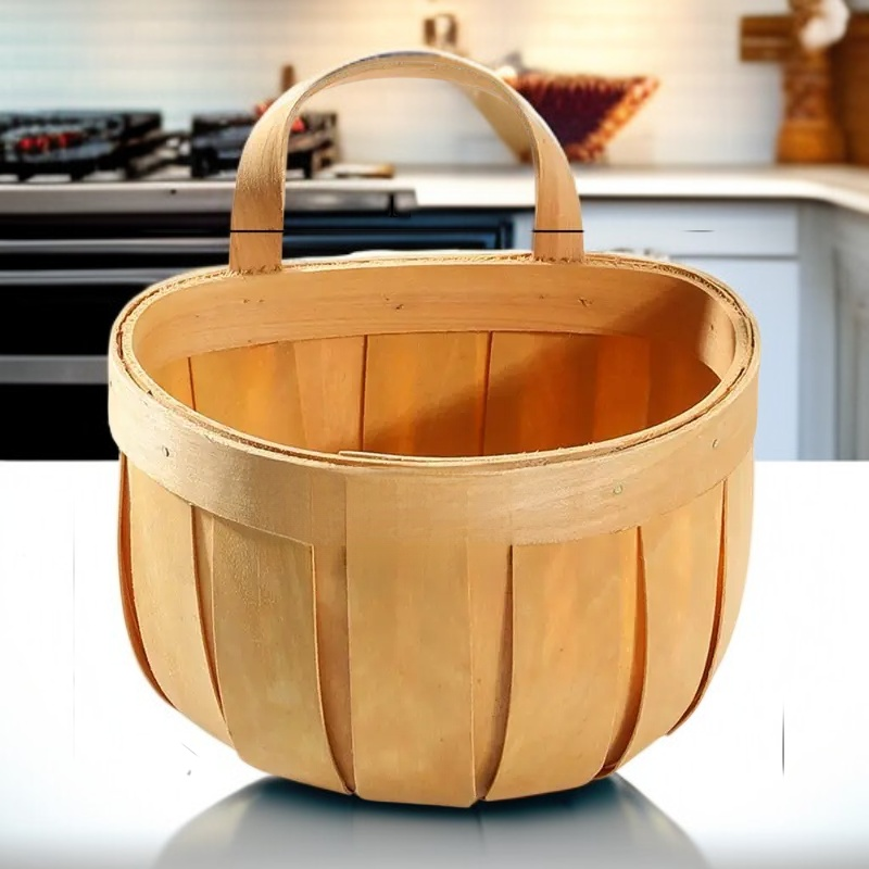 سلة تخزين من الروطان اليدوي للزينة المنزلية والفواكه والخضروات