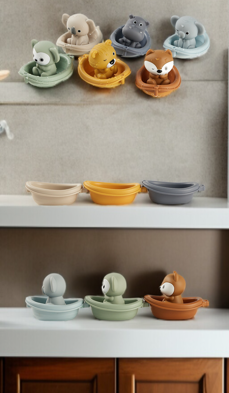 부모와 아이가 함께 노는 목욕 장난감