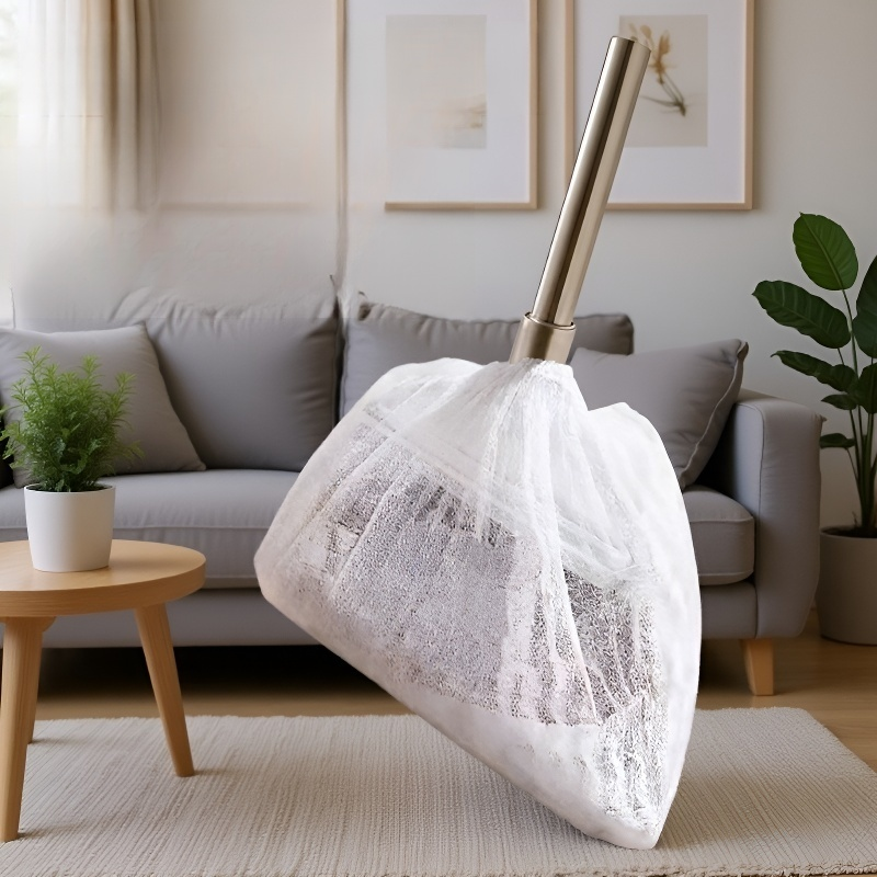 10개 일회용 빗자루 먼지 커버, 바닥 털 청소 커버