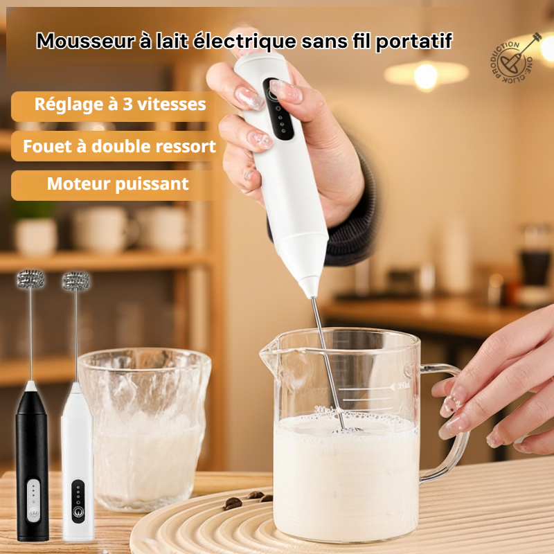 Mousseur à lait électrique sans fil portable