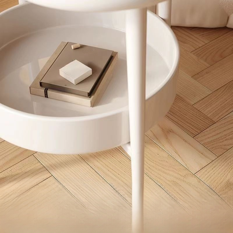 Modern Minimalist Cream Side Table