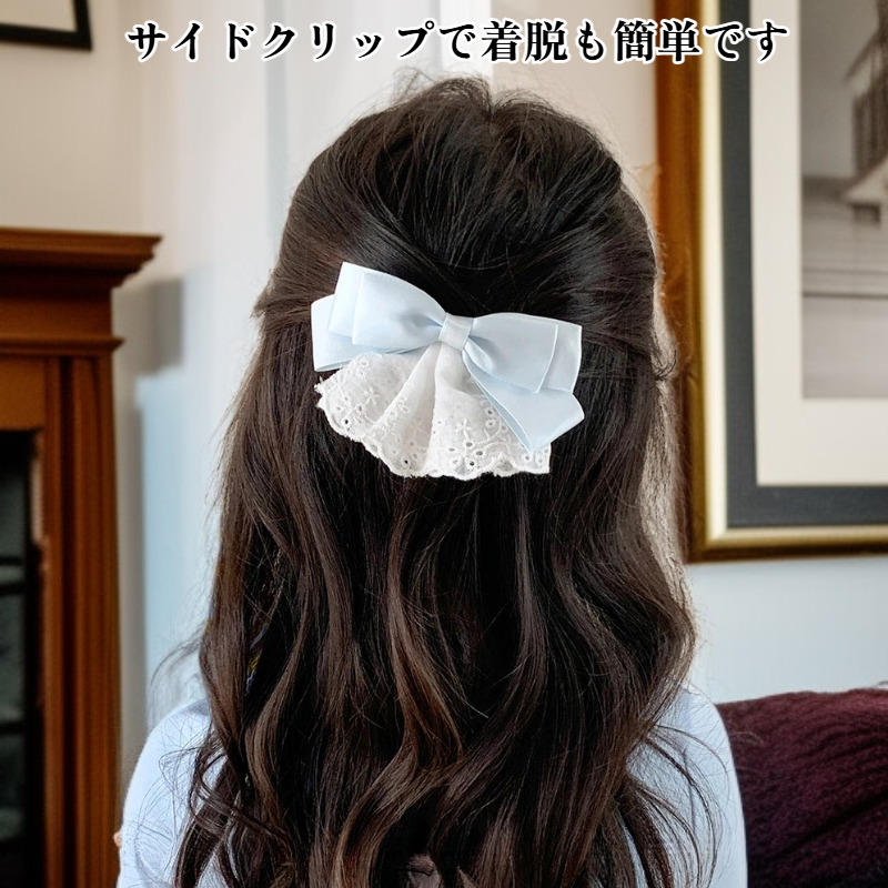 レースのヘアクリップ