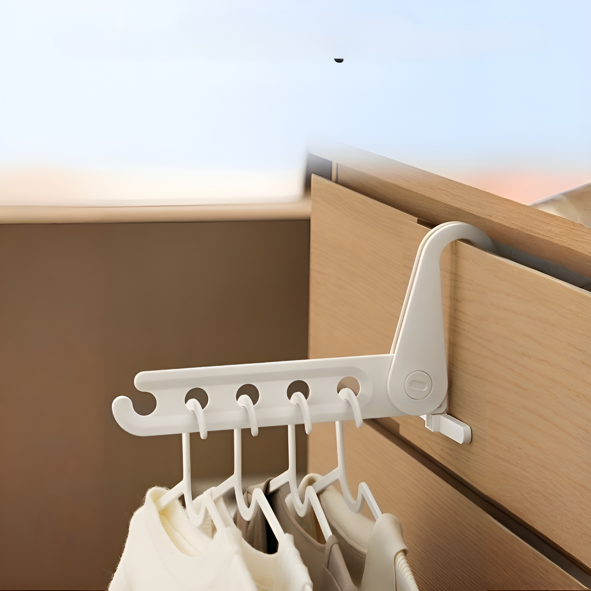 Foldable travel hanger household clothes hanger portable travel hotel multifunctional clothes drying