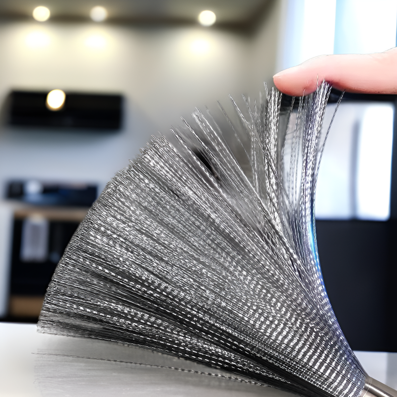 فرشاة تنظيف أواني من الفولاذ المقاوم للصدأ