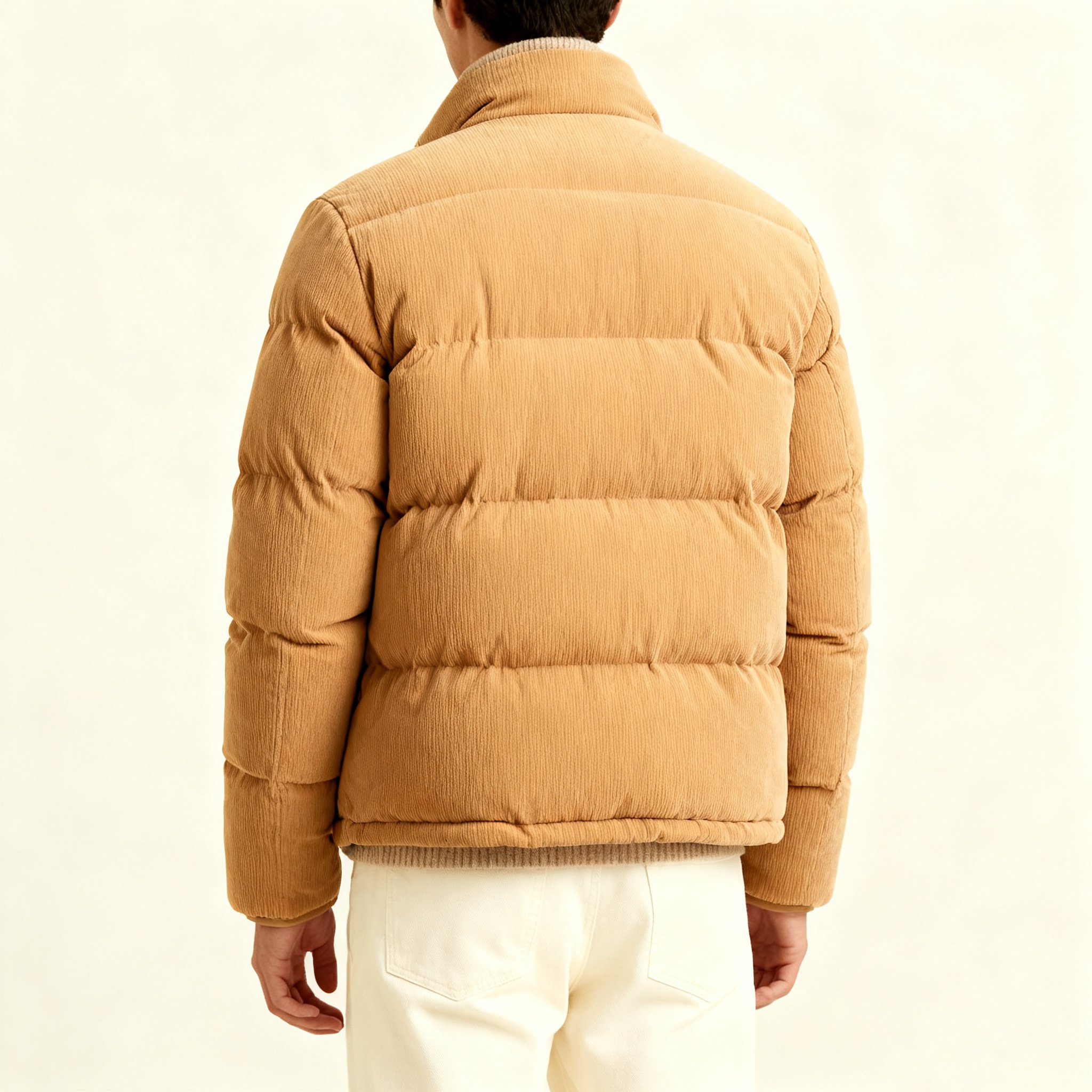 男性用立ち襟綿入りコート