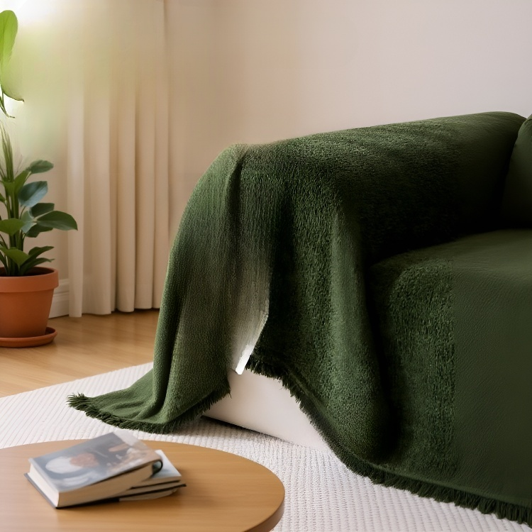 퓨어 컬러 소파 커버 타월