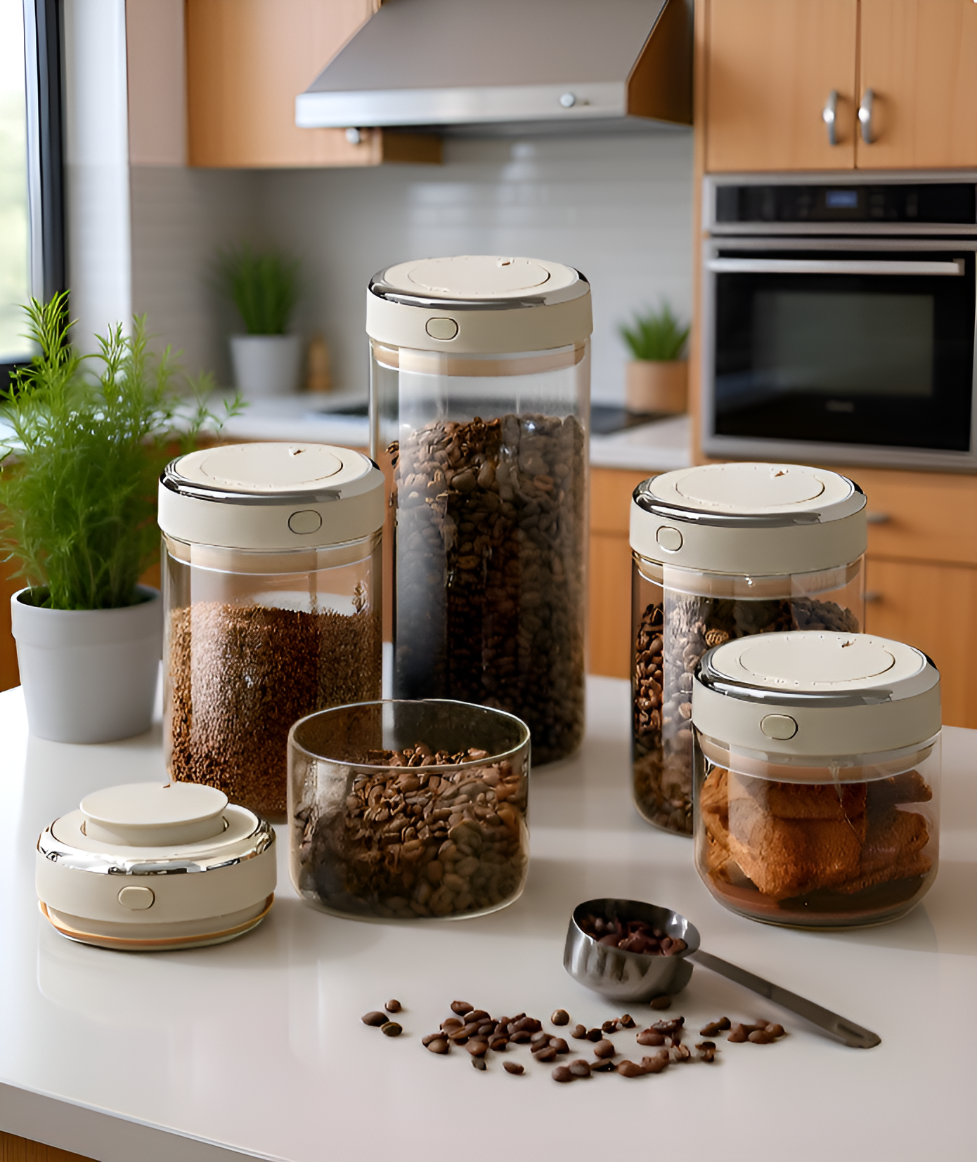 Coffee storage jar with sealing lid