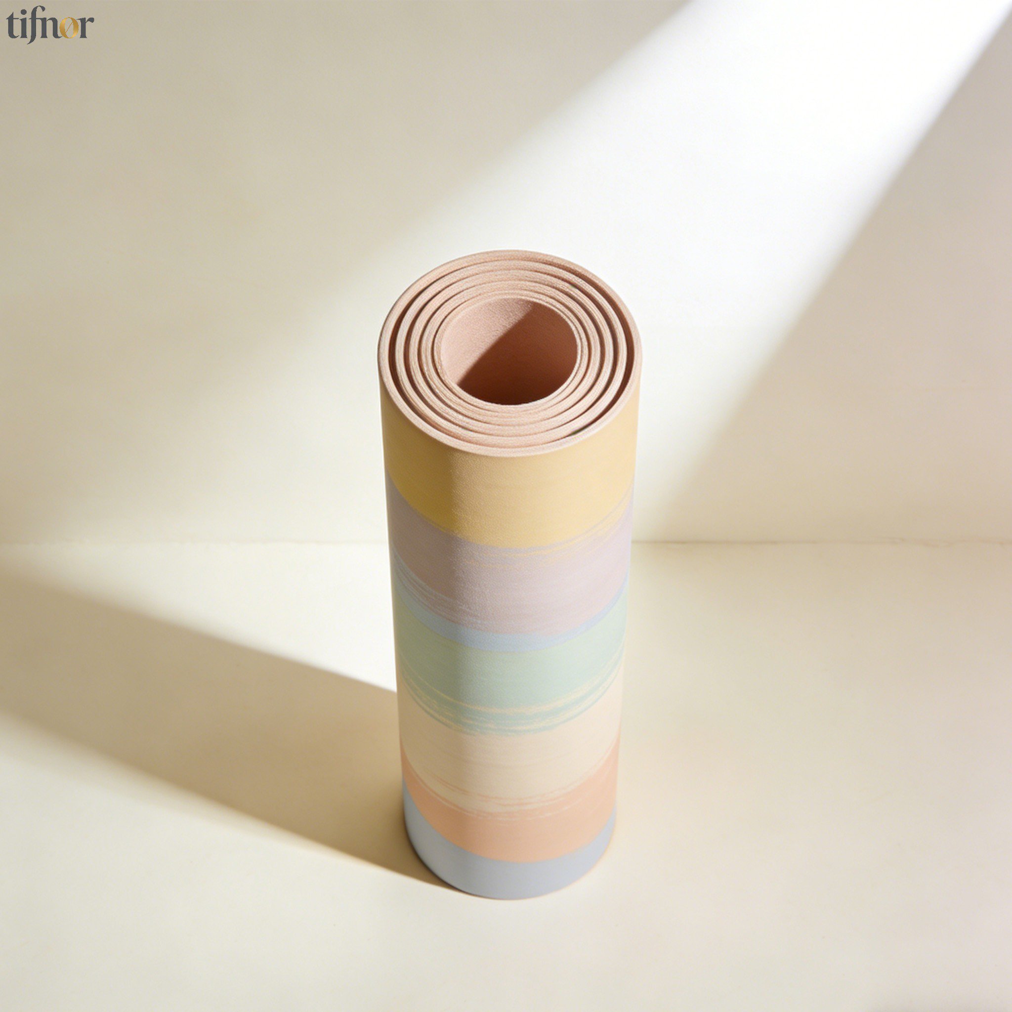 滑り止め加工が施されたヨガマットの表面