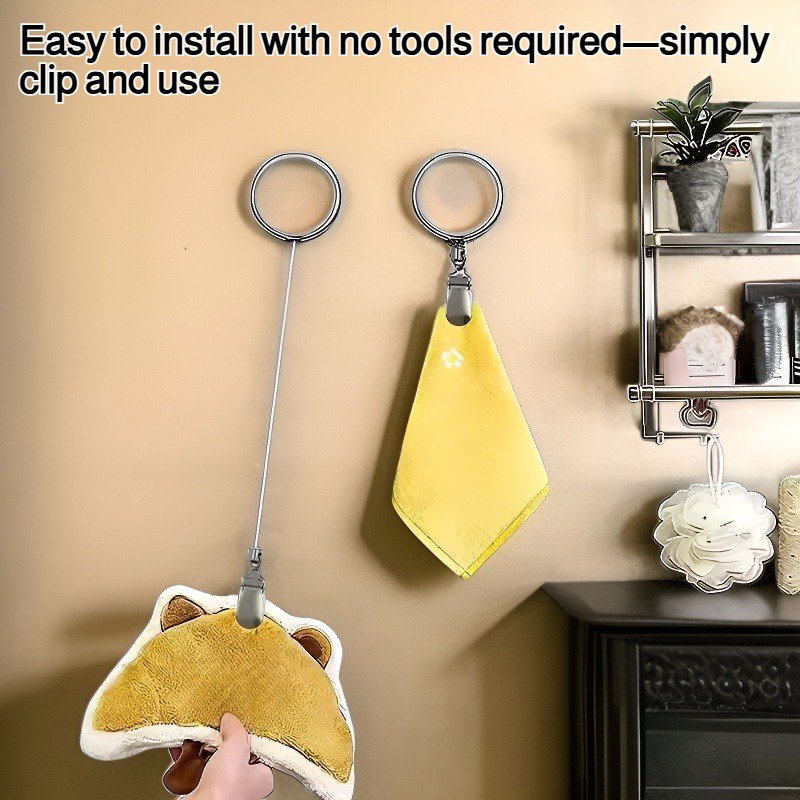 4CM towel hook clip for bathroom organization