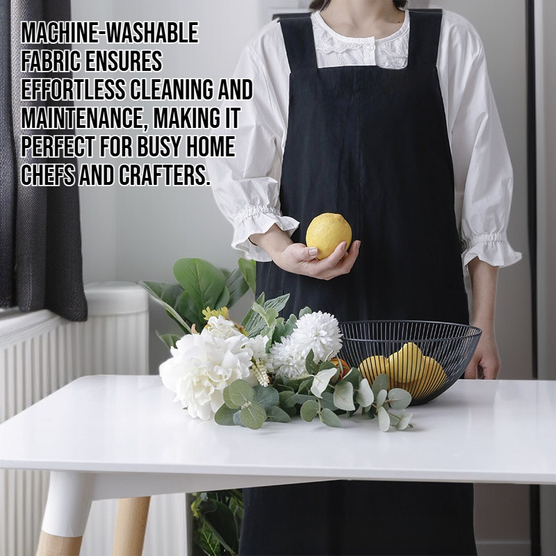 Simple style cotton and linen apron display