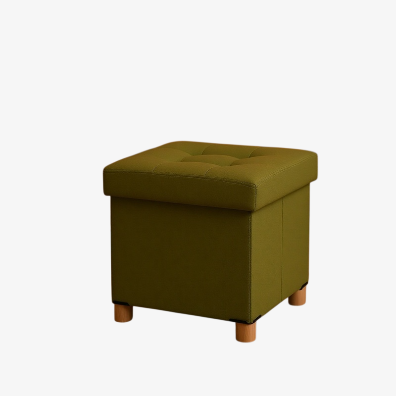 Banco otomano plegable con almacenamiento, resistente hasta 130kg, con tapa, fácil de transportar