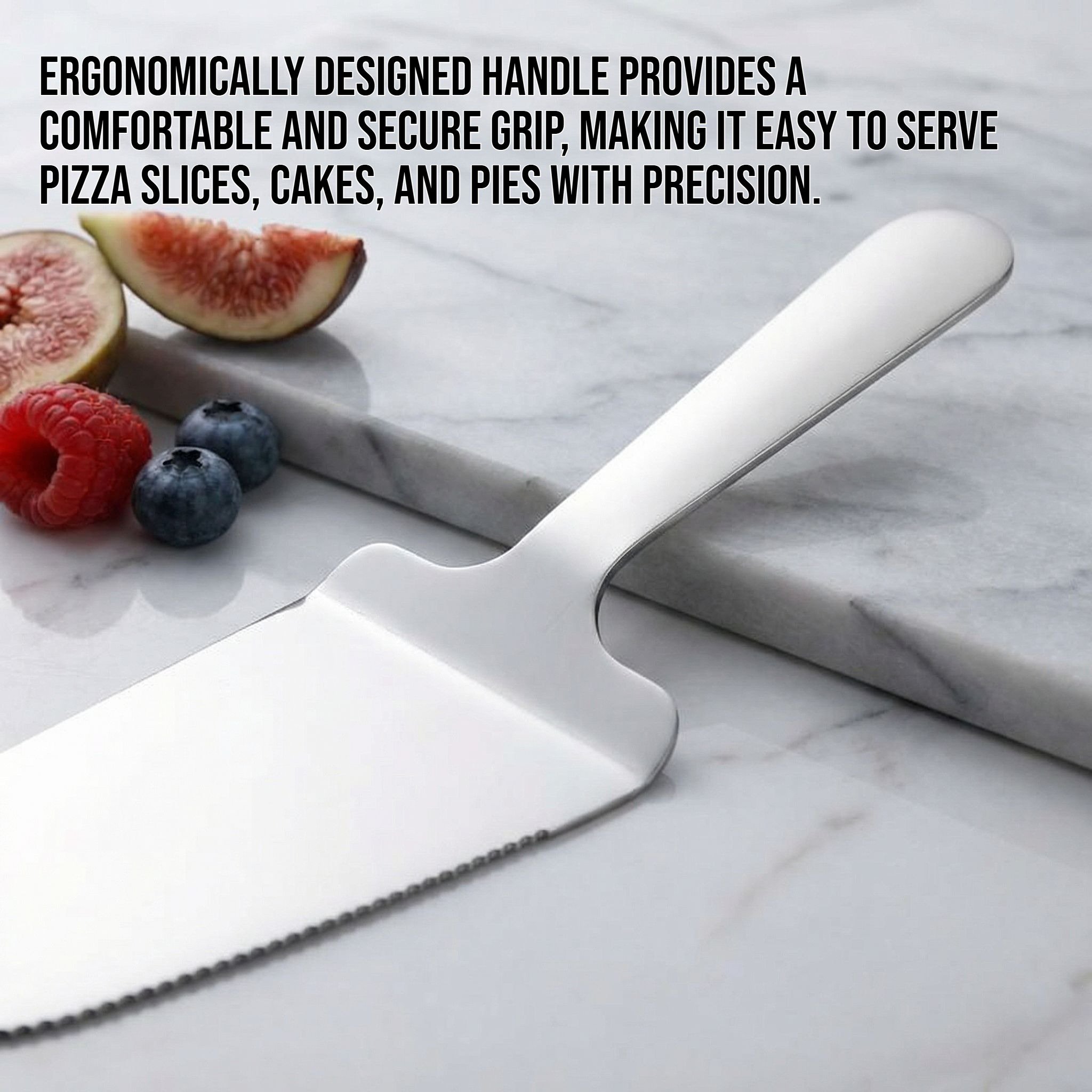 Stainless steel triangular pizza cake spatula