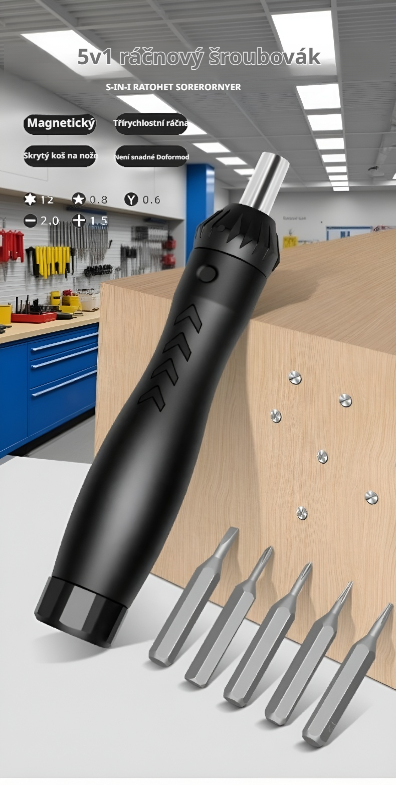 Použití ráčnového šroubováku při opravě mobilu