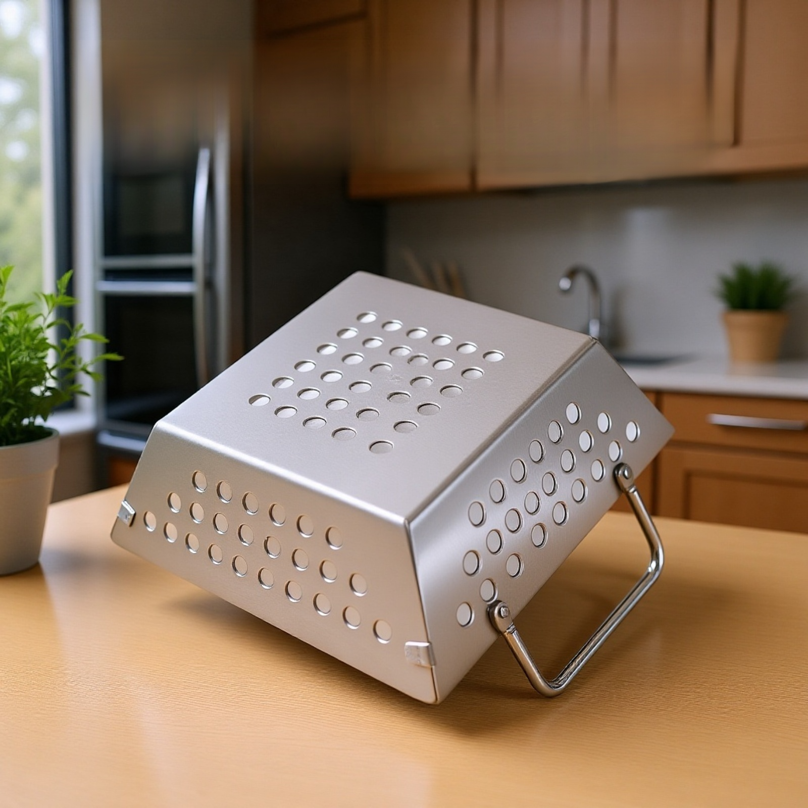 그릴 위에 올려진 바비큐 트레이