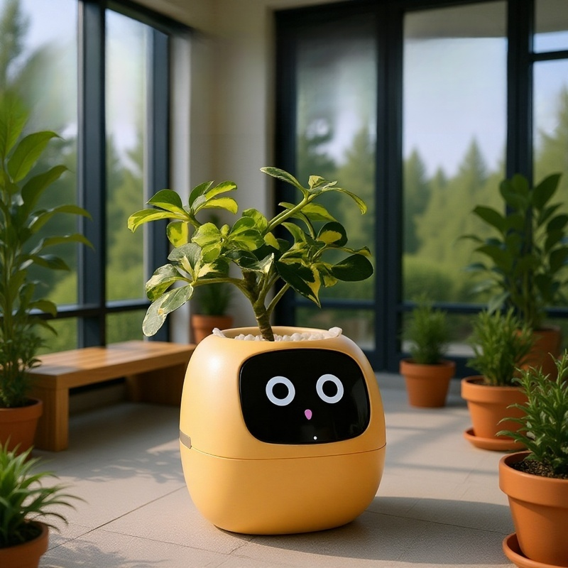 Intelligenter Roboter-Blumentopf Elektronisches Haustier Kreative Blumenvase