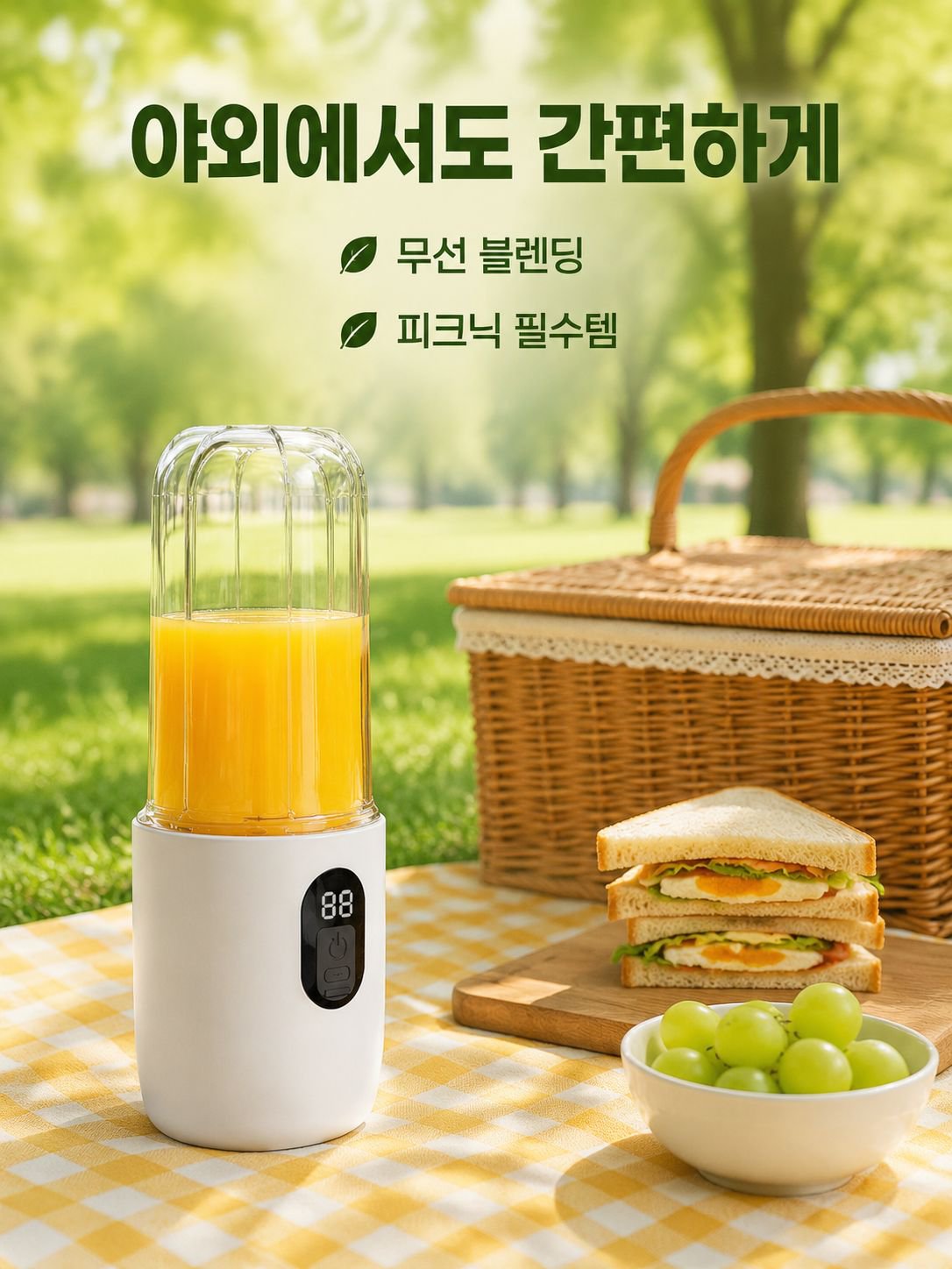 다기능 스마트 대용량 휴대용 착즙기 컵