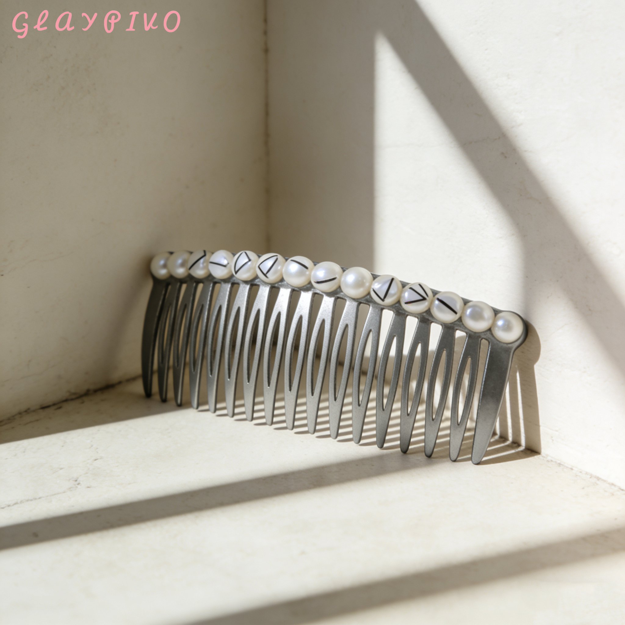 หวีผมไข่มุกน้ำจืดแบบเรียบง่าย (แพ็ค 4 ชิ้น)