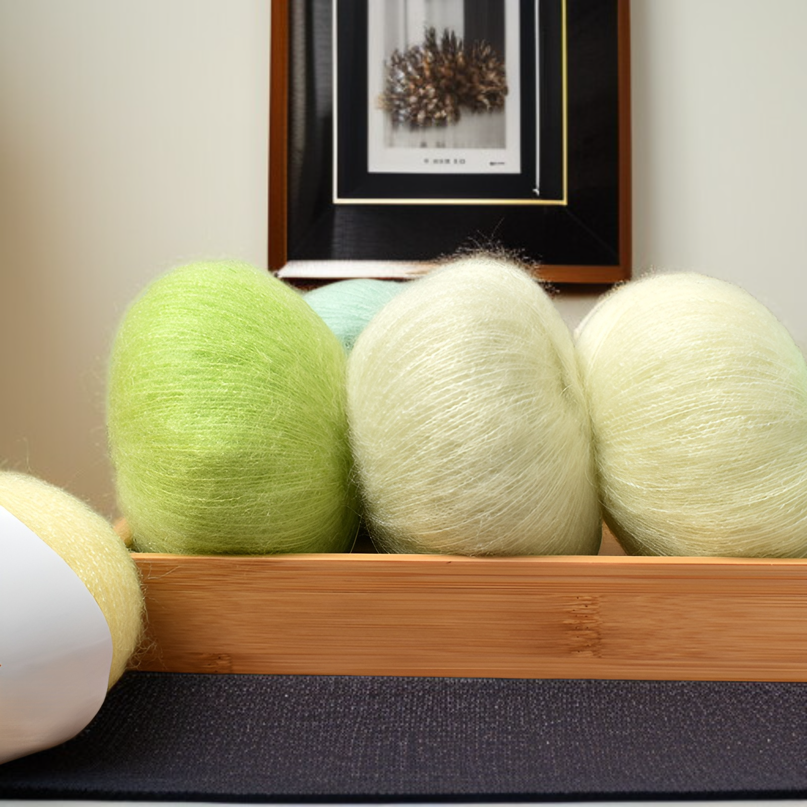 Lana mohair cálida para tejer 