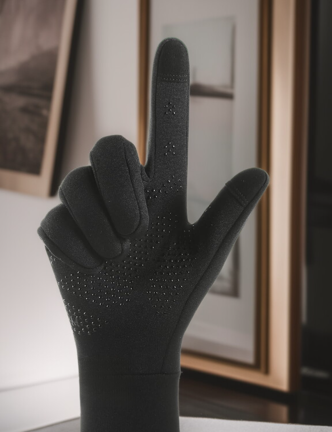 قفازات مبطنة بالصوف للدفء ومقاومة للانزلاق ومقاومة للرياح ومقاومة للماء