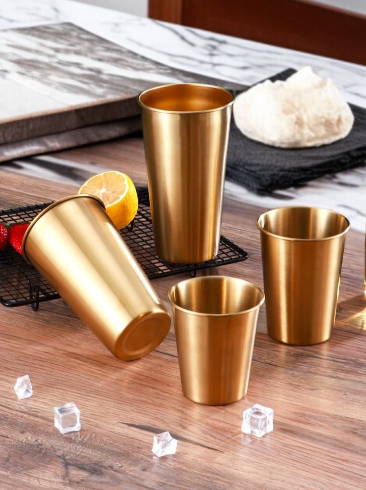 ステンレス単層落下防止飲料カップの全体画像