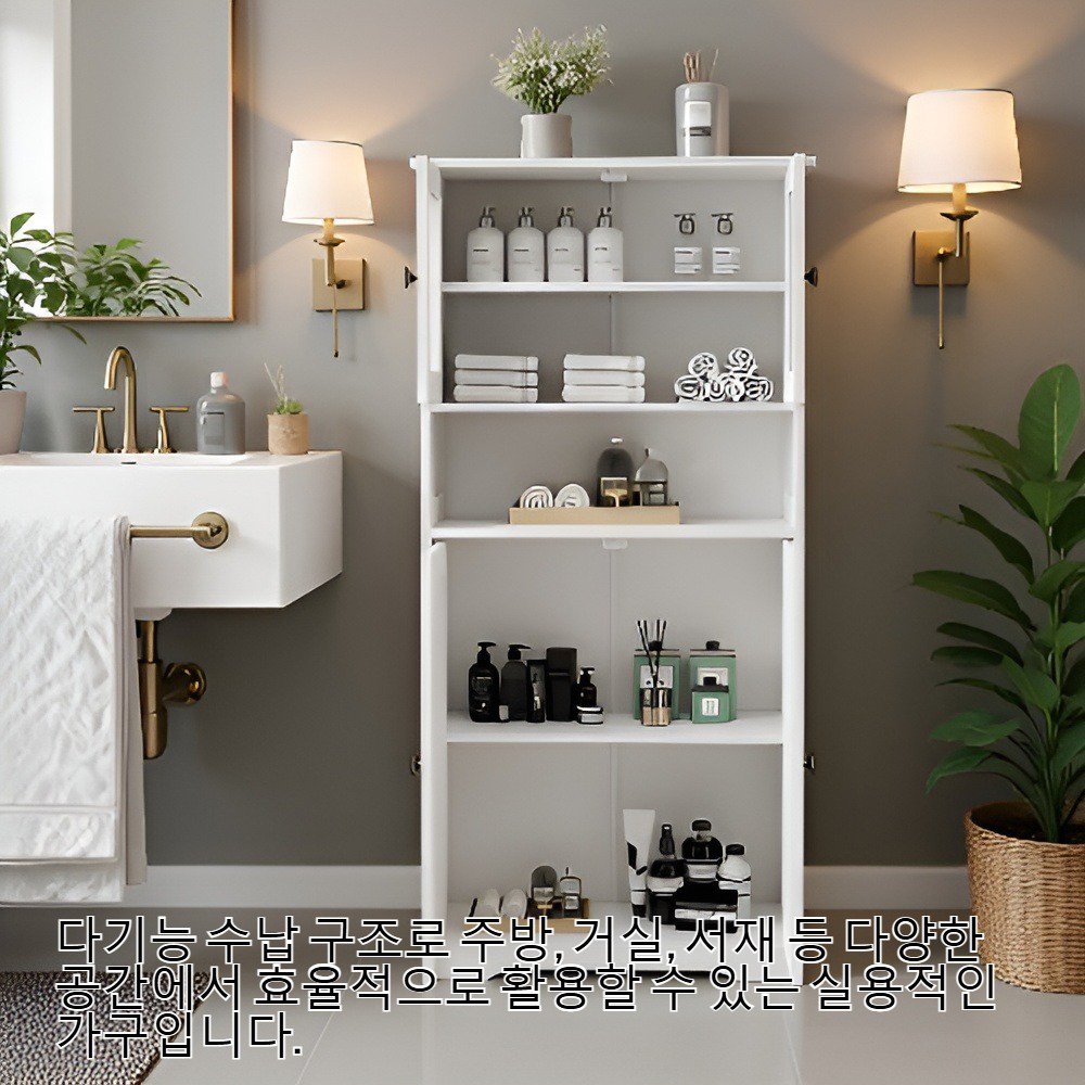 유리문이 달린 다기능 수납장